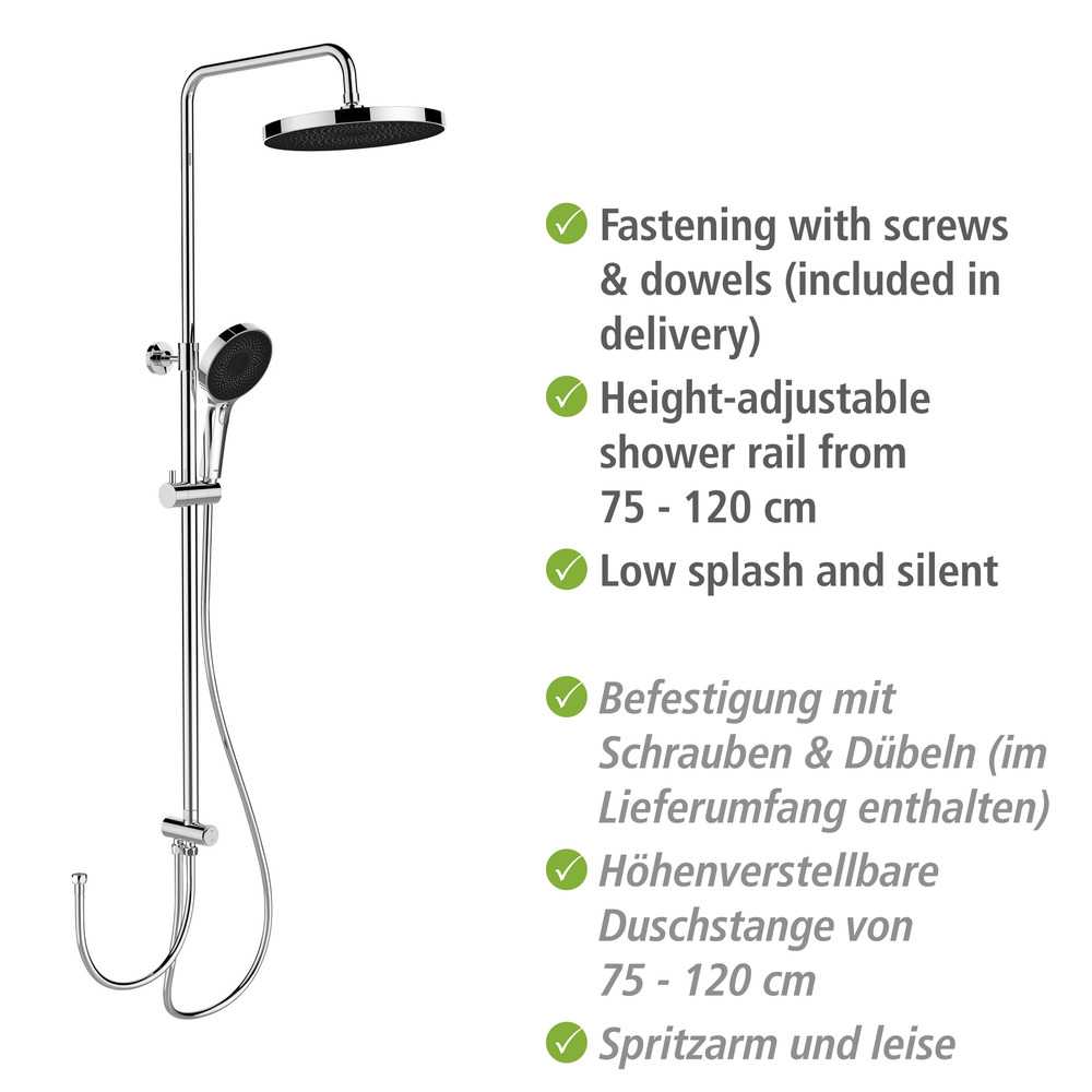 SOFTWATER chrom Brauseset mit 2 Duschköpfen