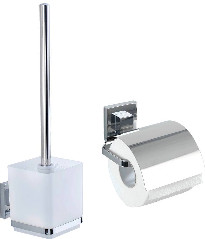 69441800_quadro-set QUADRO VacuumLoc® Set: WC-Garnitur & Papierhalter