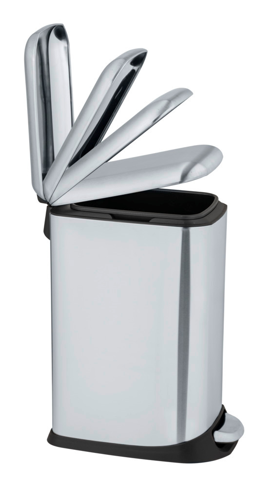 DESIGN silber Treteimer, 12 l, Edelstahl