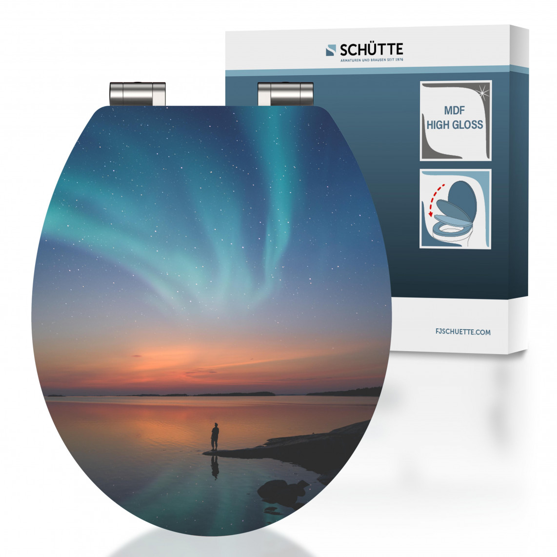 POLAR LIGHTS High Gloss WC-Sitz, Absenkautomatik