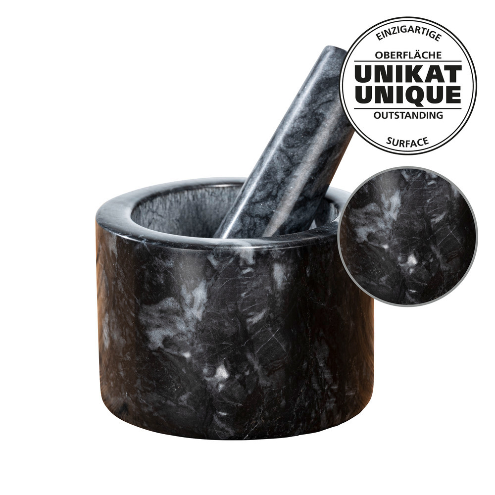 MÖRSER aus Marmor in schwarz