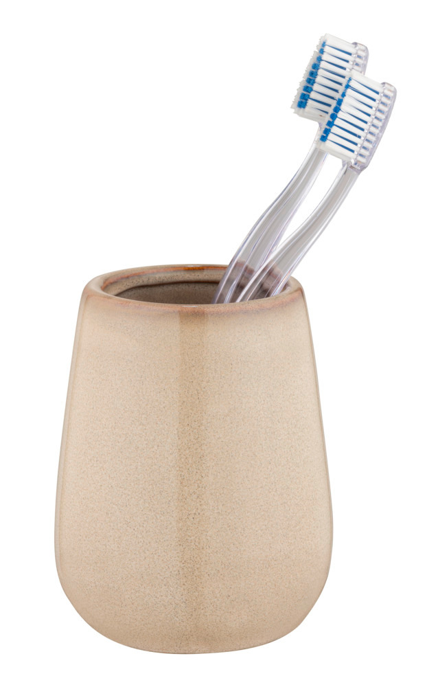 SIRMIONE beige Badzubehör-Set aus Keramik, 2-teilig SIRMIONE beige Badzubehör-Set aus Keramik, 2-teilig