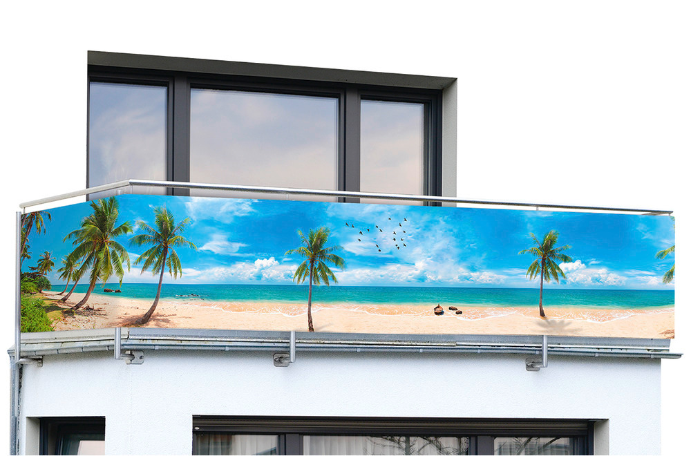 KARIBIK Balkon-Sichtschutz, 85x500 cm