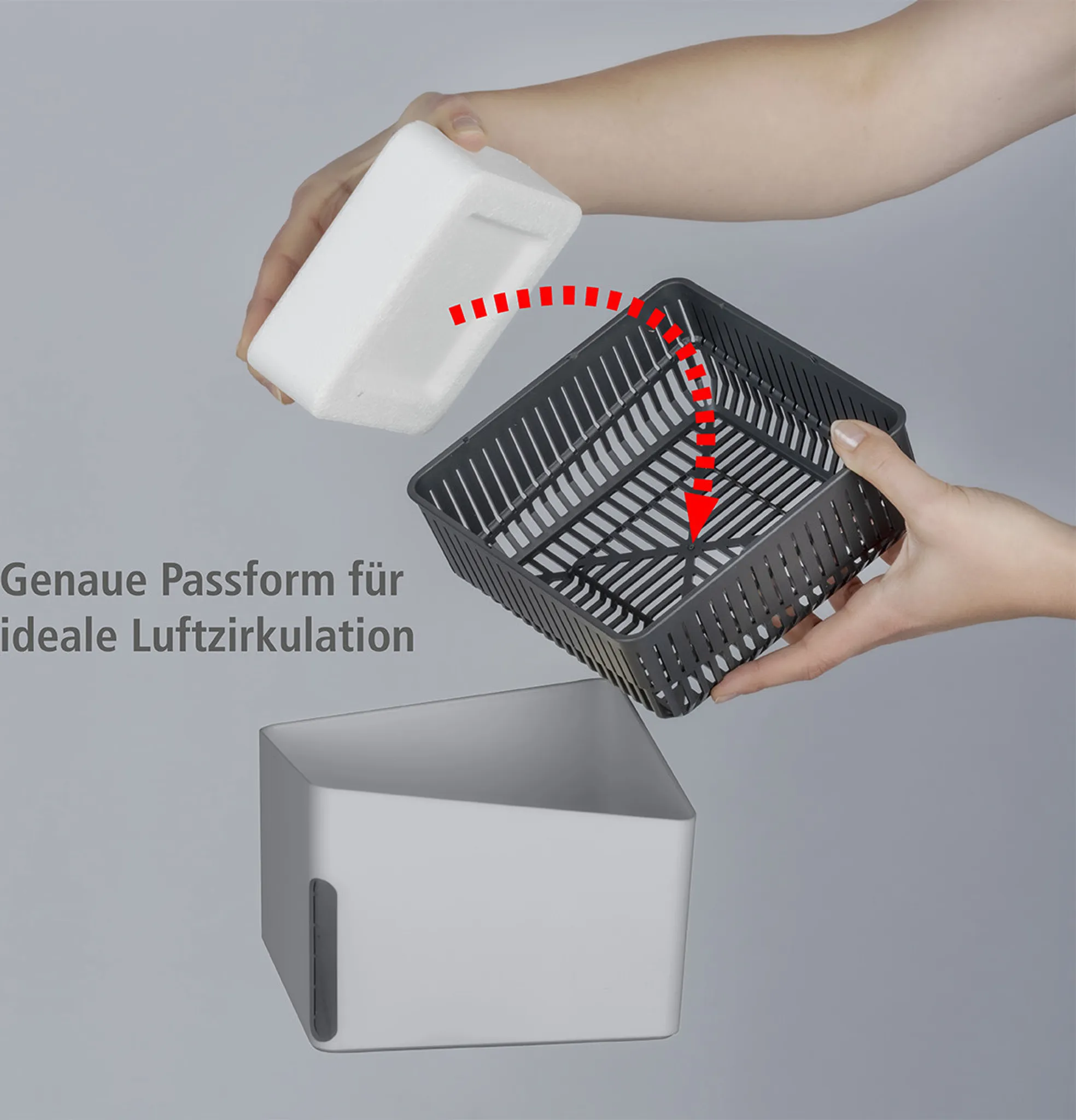 CUBE grau Entfeuchter 500g, 2er-Set