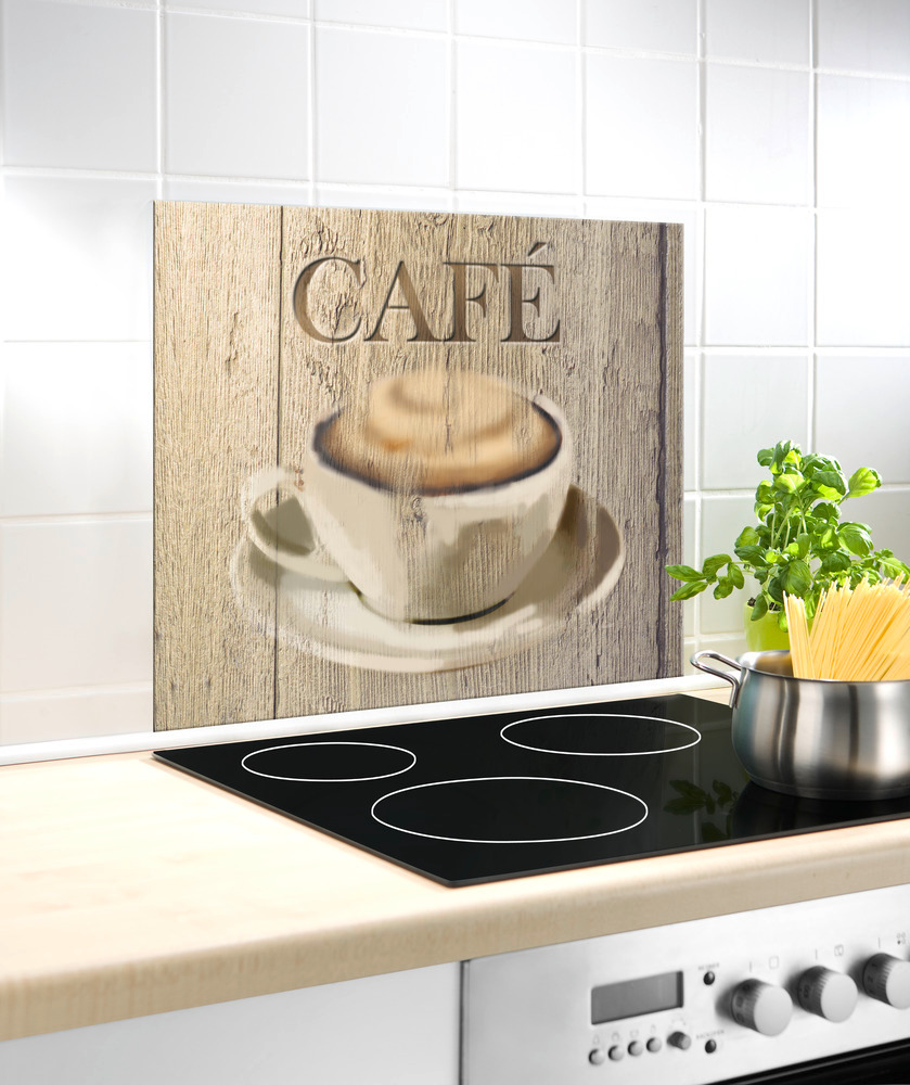 CAFE Spritzschutz Herd 60x50 cm aus Glas