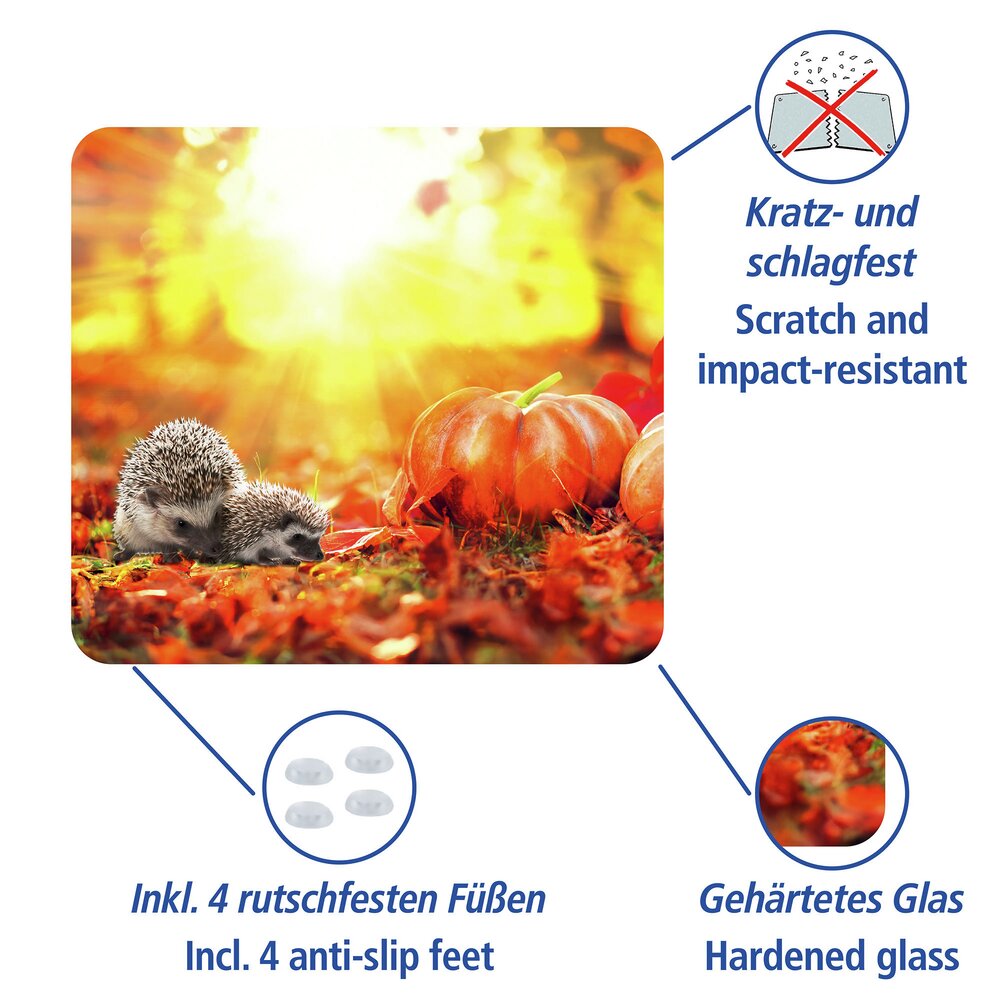 HERBST Multiplatte 56x50 cm aus Glas