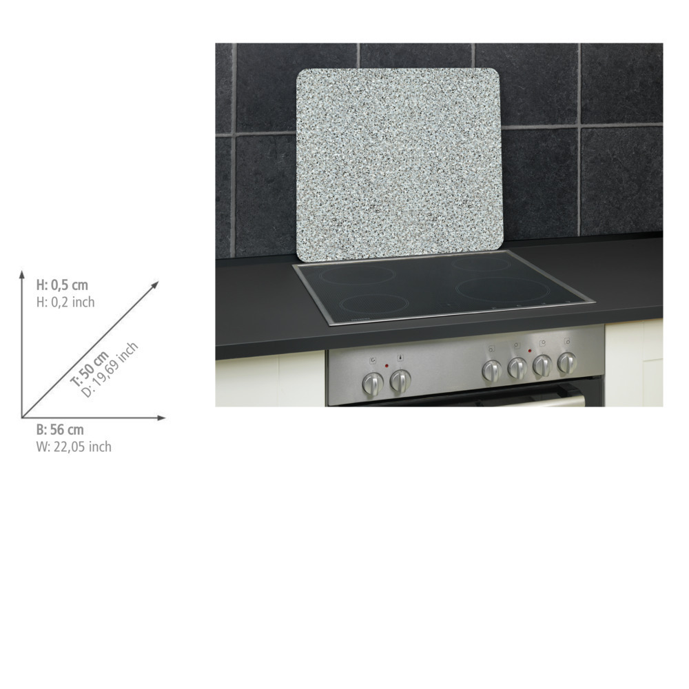 GRANIT Multiplatte 56x50 cm aus Glas GRANIT Multiplatte 56x50 cm aus Glas
