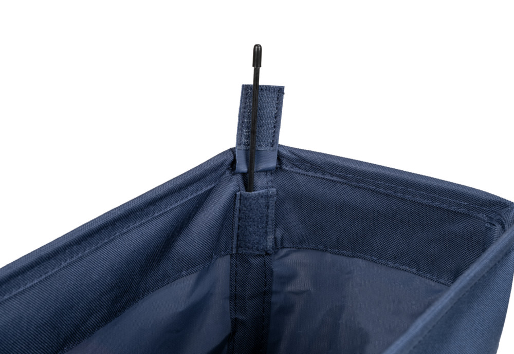 CORNO navy Wäschekorb mit Rollen, 43 Liter