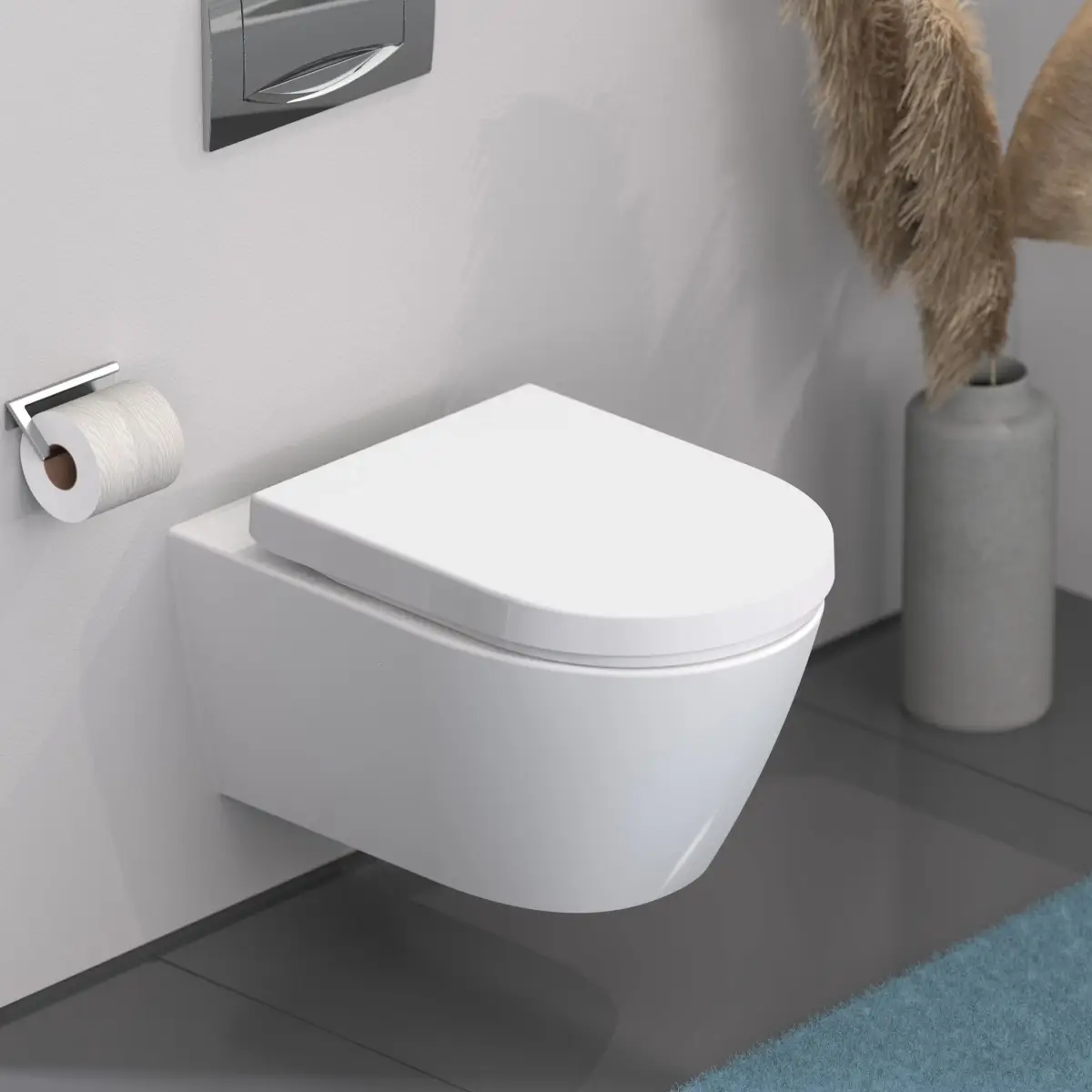 WHITE WC-Sitz D-Form, Montage von oben