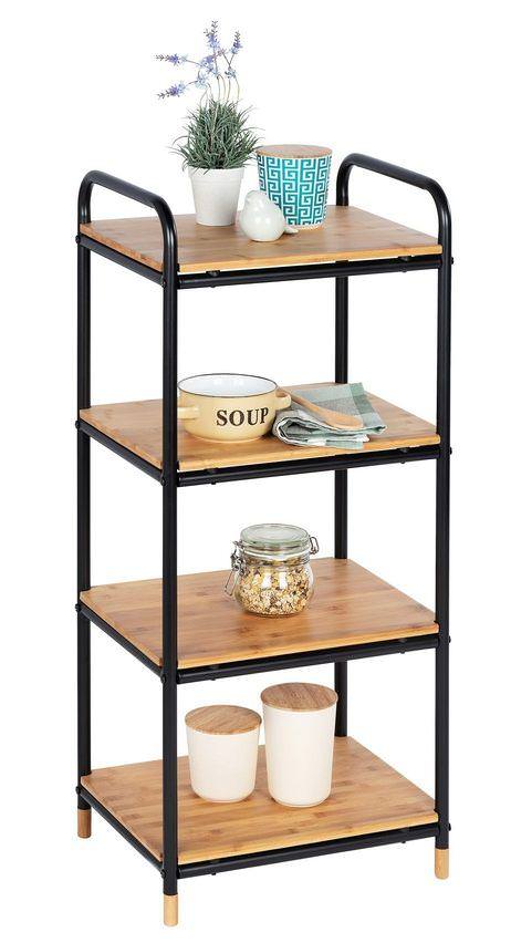 LOFT Standregal mit 4 Etagen aus Bambus