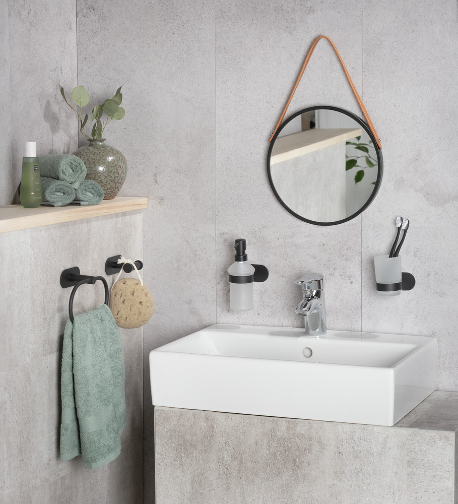 Duo OREA Black matt Turbo-Loc® Wandhaken, Edelstahl Duo OREA Black matt Turbo-Loc® Wandhaken, Edelstahl