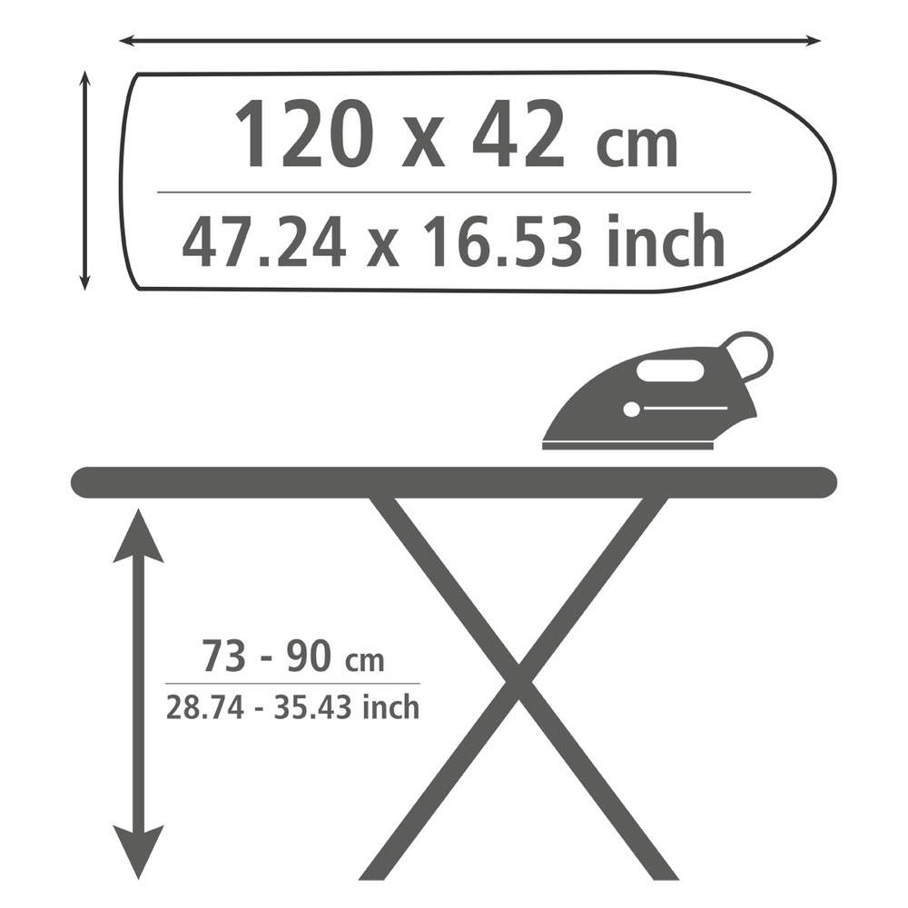 ADVANCE Bügelbrett 120x42 cm