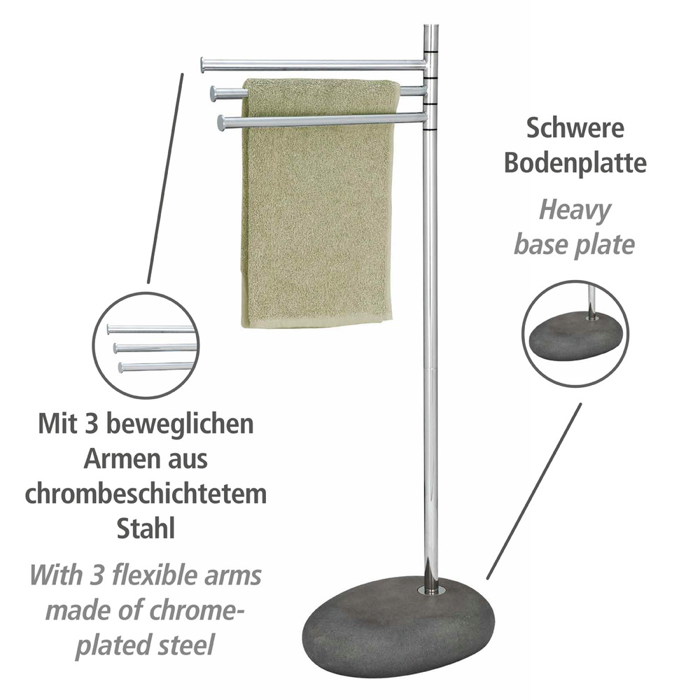 PEBBLE STONE Handtuchständer in Steinoptik