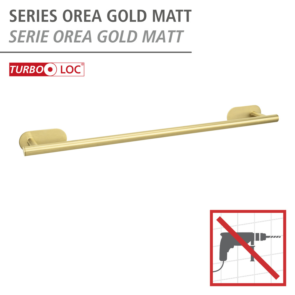Uno OREA Gold matt Turbo-Loc® 60 cm Badetuchstange Uno OREA Gold matt Turbo-Loc® 60 cm Badetuchstange
