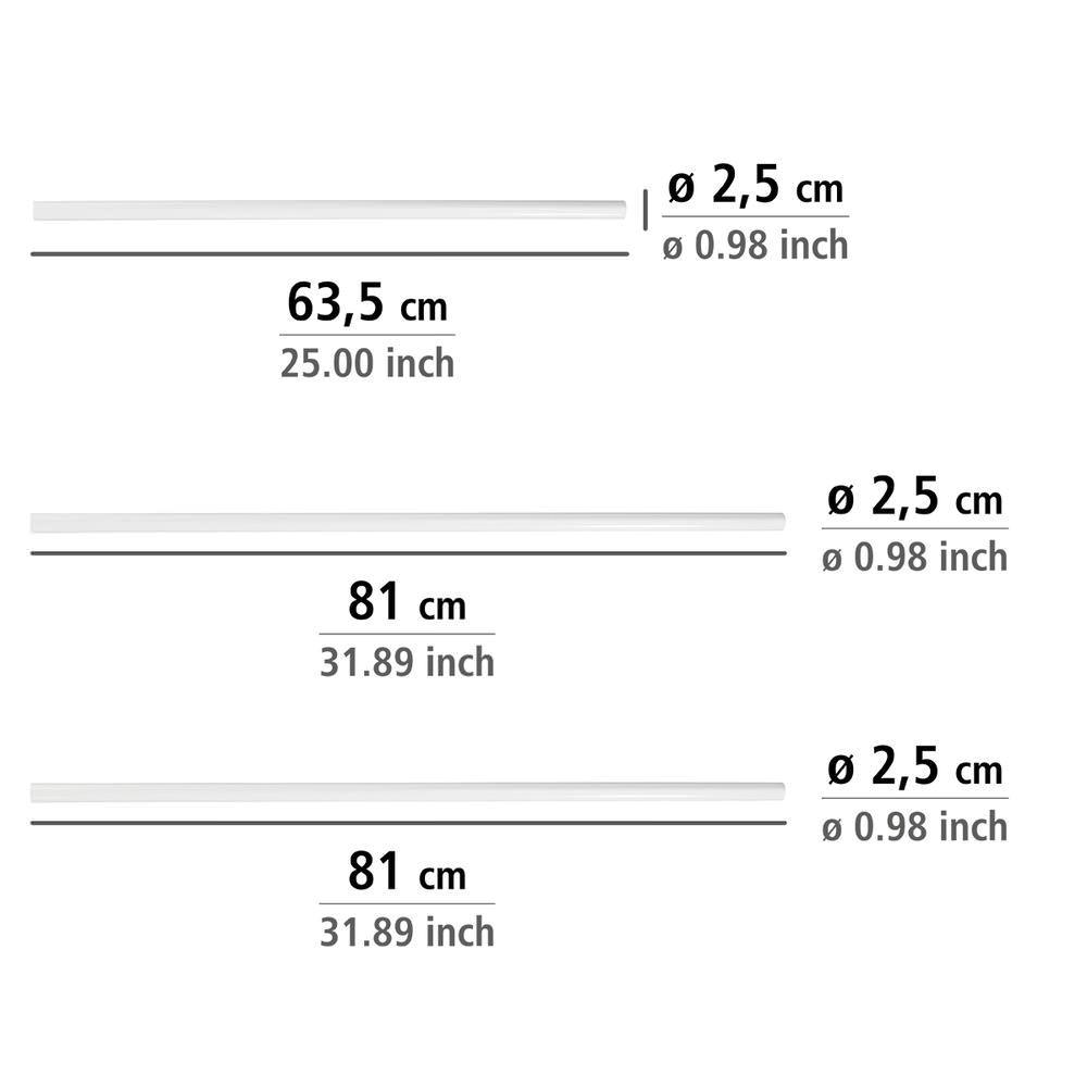 Winkelstange Universal weiss, 25 mm, extra stark