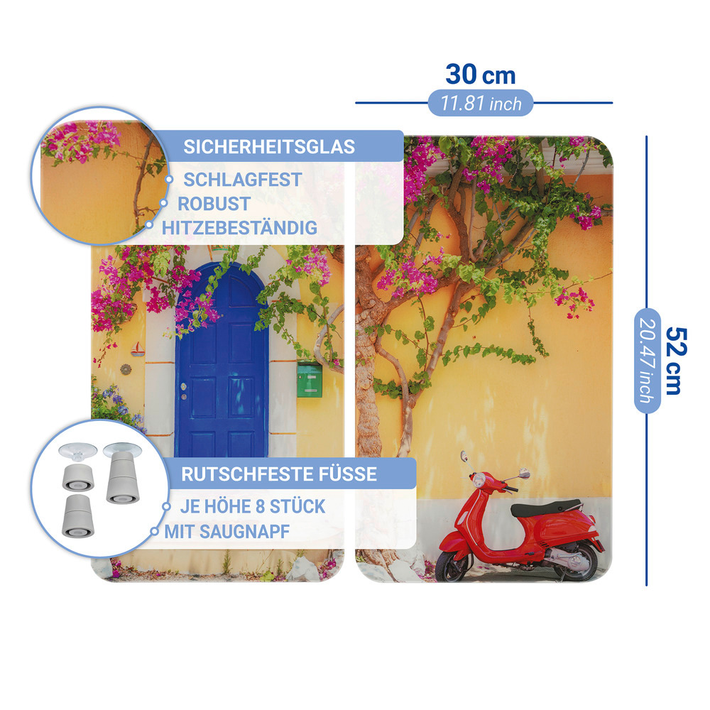 DOLCE VITA 2er-Set Herdabdeckplatten aus Glas