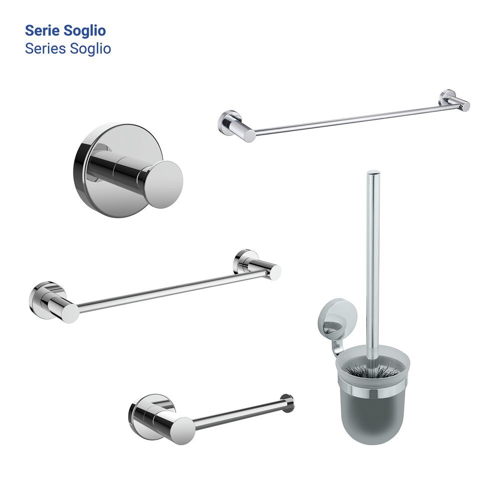 SOGLIO silber 60 cm Badetuchstange aus Edelstahl
