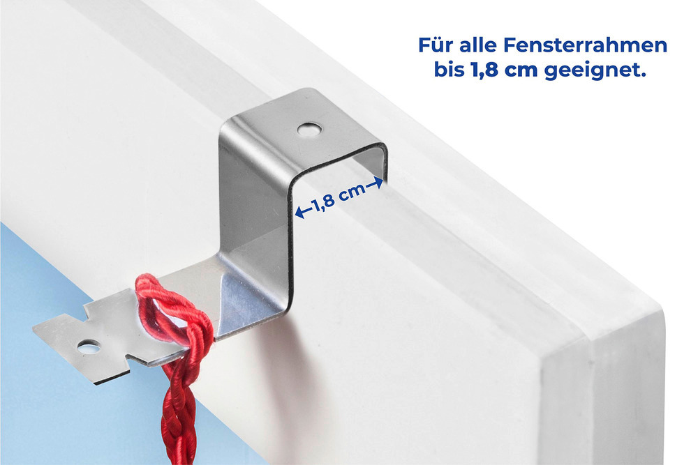 MAXIMEX Fensterhaken aus Edelstahl, 8er-Set