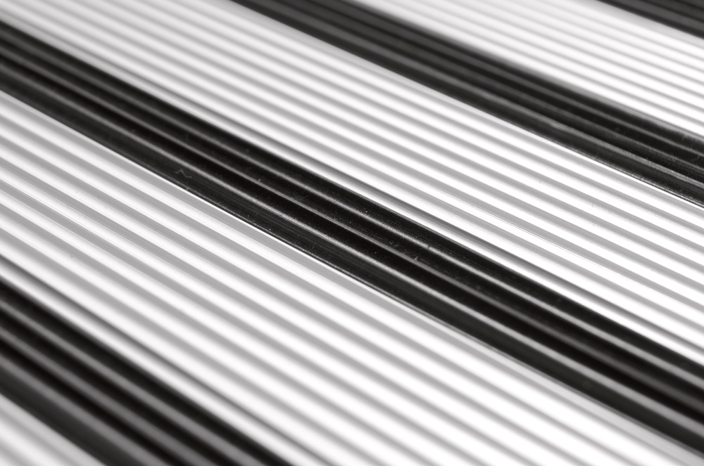 Klapptrittleiter silber aus Aluminium, 4-stufig