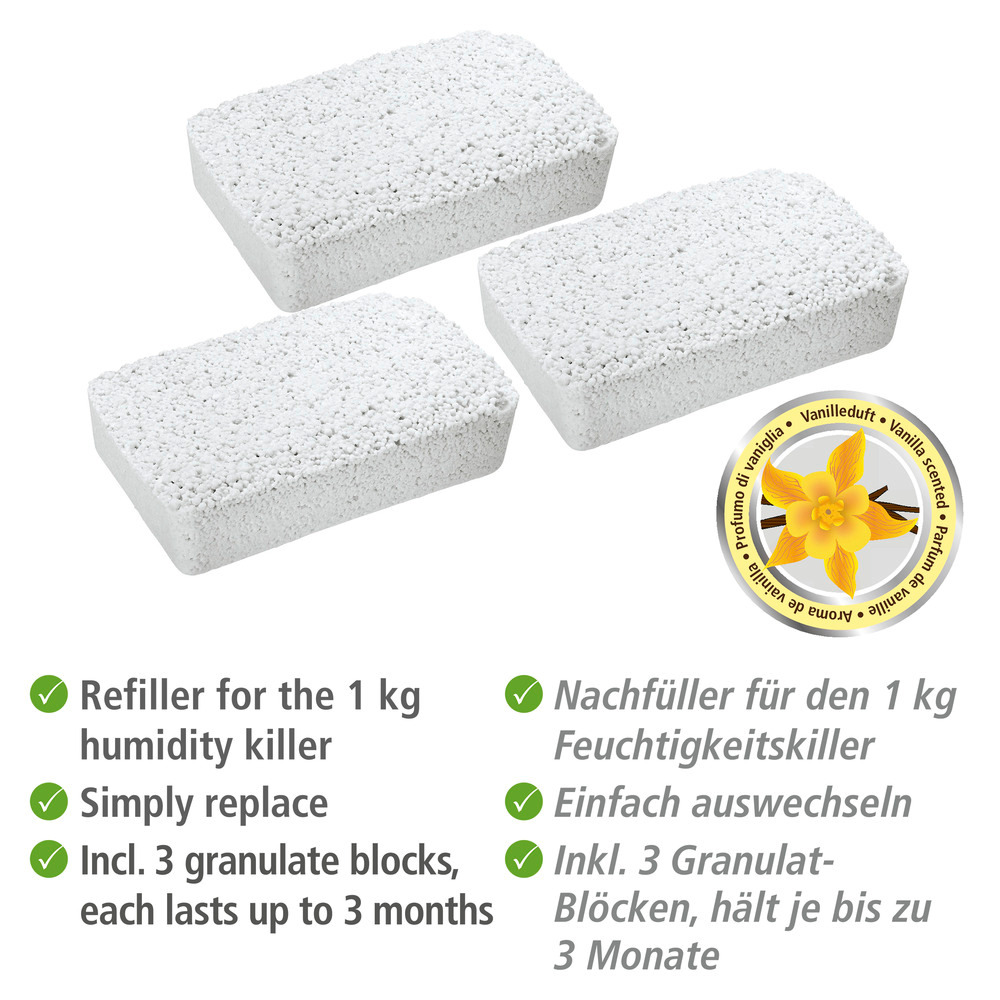  Nachfüllpack Vanilleduft Feuchtigkeitskiller, 3x 1000 g
