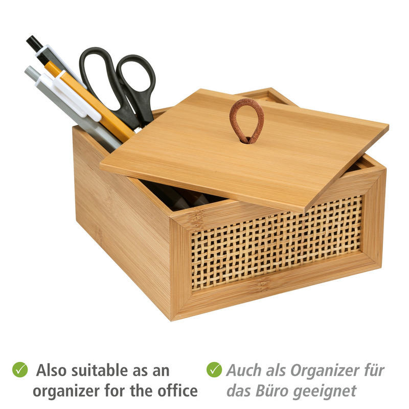 ALLEGRE M Badbox mit Deckel, Bambus & Rattan