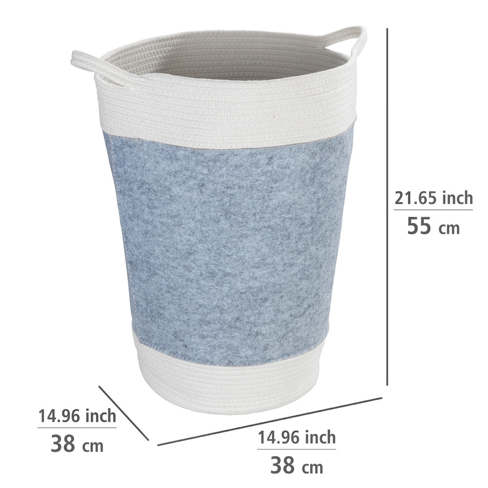 64493100_w-schetasche-bea-grau4 BEA hellgrau Filz-Wäschesammler, 75 Liter
