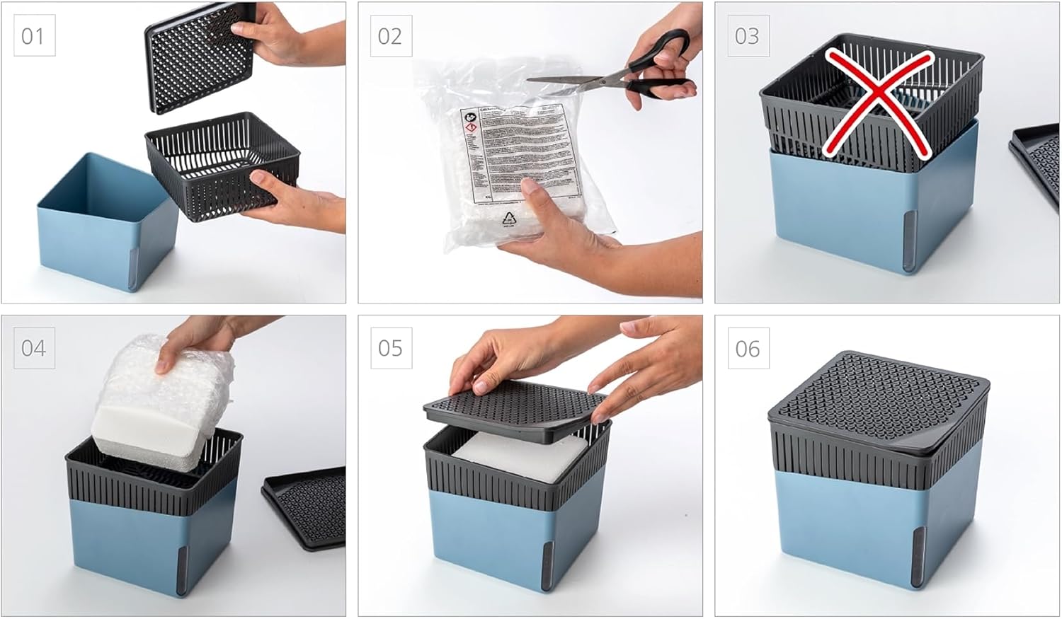 CUBE weiss Entfeuchter 500g, 2er-Set