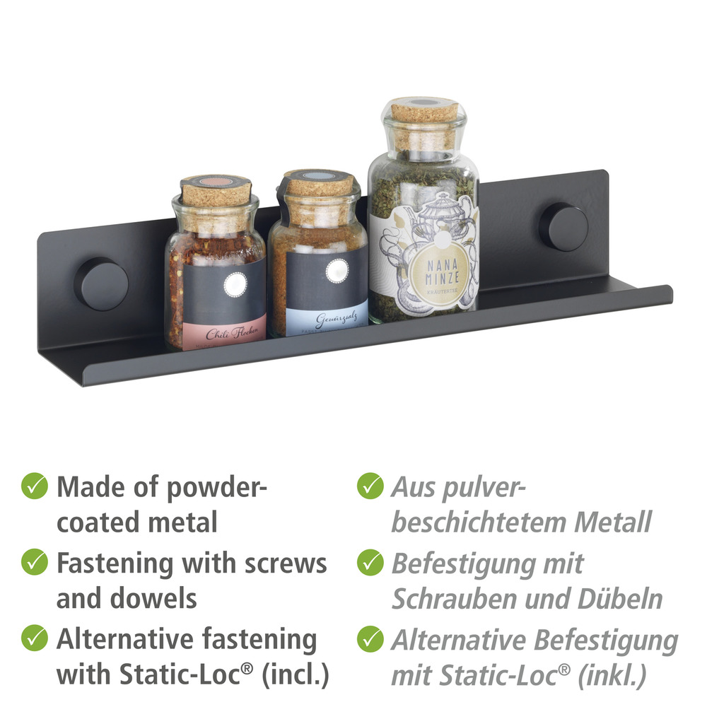 JET M Gewürzregal schwarz aus Metall