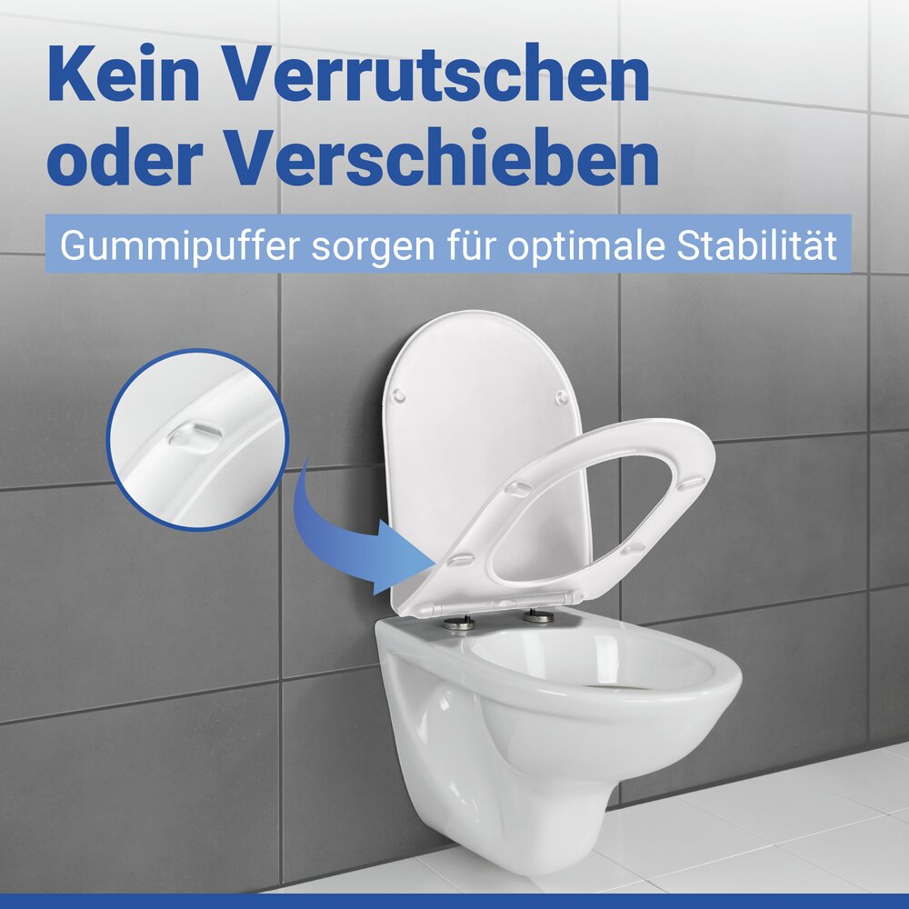 GALATI weiss matt WC-Sitz belastbar bis 175 kg
