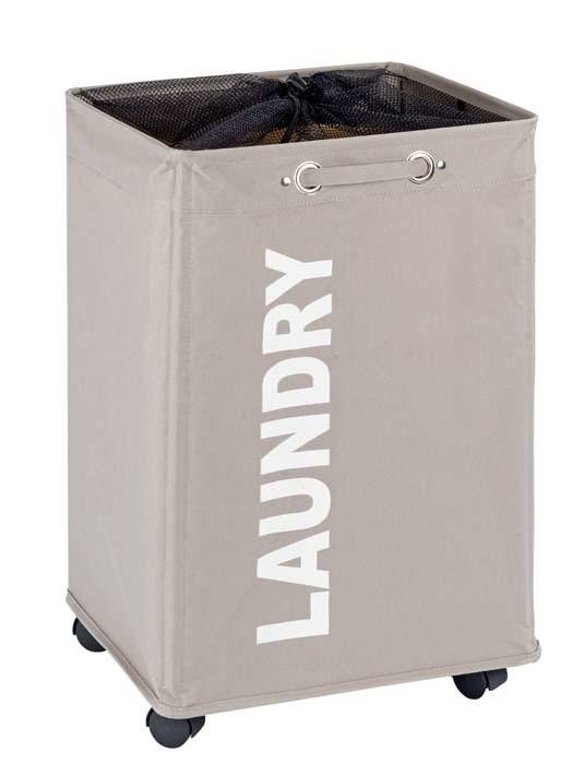 3450119100_quadro-taupe5 QUADRO taupe Wäschekorb mit Rollen, 79 Liter
