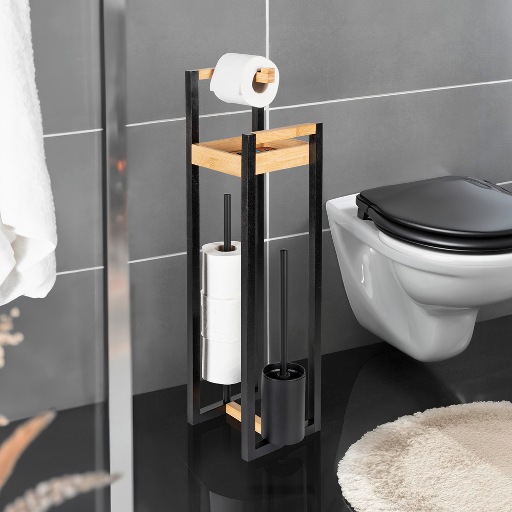 BRAIDI 4in1 Stand WC-Garnitur aus Bambus