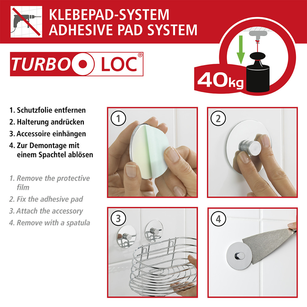 Duo OREA Matt Turbo-Loc® Wandhaken, Edelstahl Duo OREA Matt Turbo-Loc® Wandhaken, Edelstahl