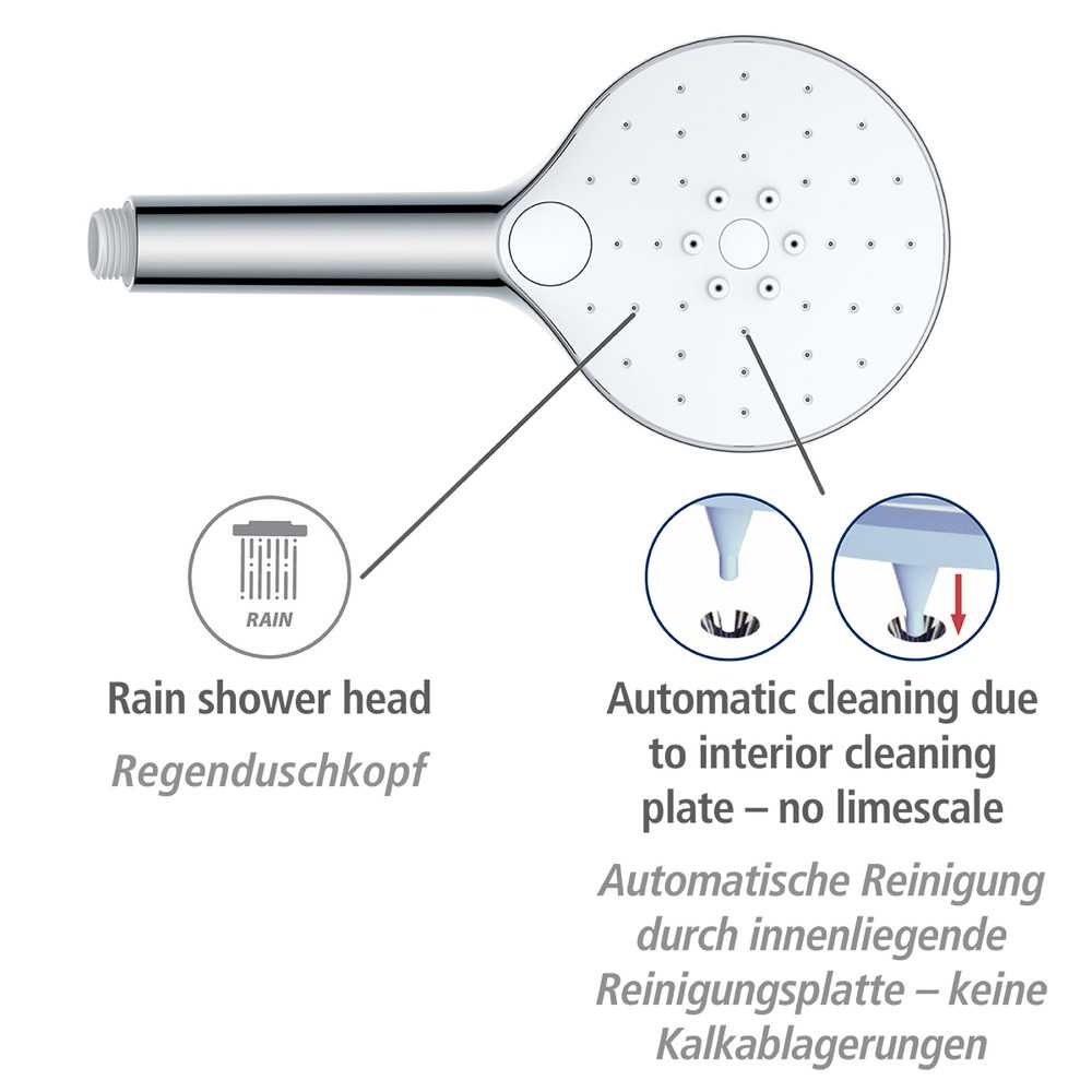24932100_duschkopf-automatic-cleaning3 AUTOMATIC Cleaning Duschkopf 3 Strahlarten Ø12cm