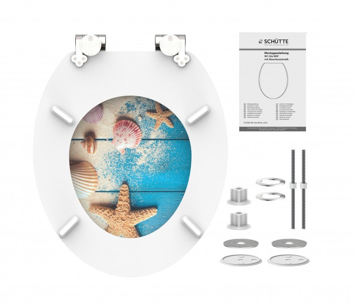 BEACH AND WOOD WC-Sitz mit MDF-Holzkern