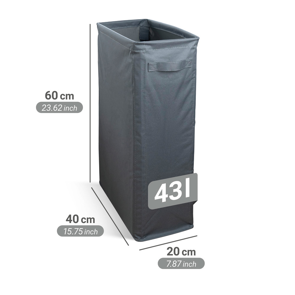 SLIM anthrazit Wäschesammler, 43 Liter SLIM anthrazit Wäschesammler, 43 Liter