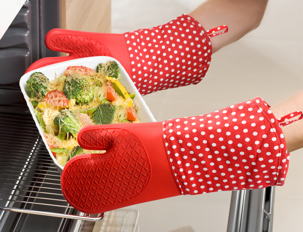 SILIKON rot Topfhandschuhe