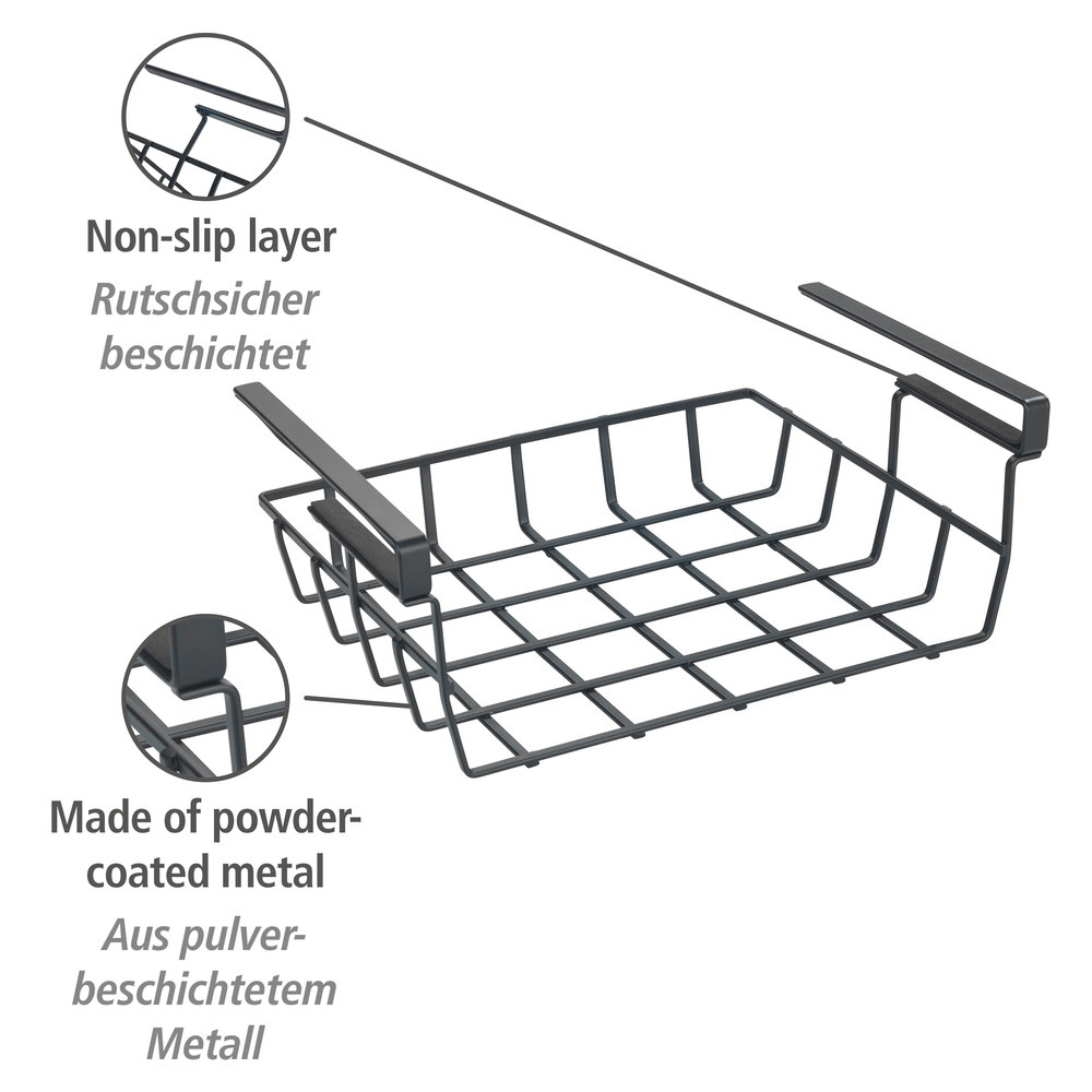 KLEA schwarz Regaleinhängekorb, Metall