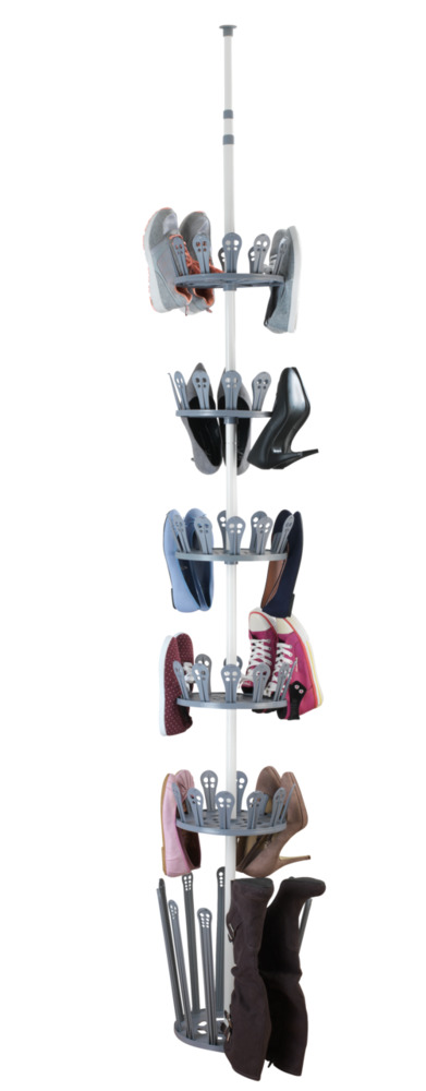 ACHILLES weiss-grau Teleskop-Schuhregal