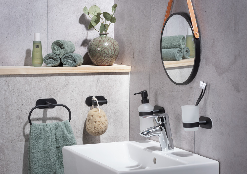 Duo OREA Black matt Turbo-Loc® Wandhaken, Edelstahl Duo OREA Black matt Turbo-Loc® Wandhaken, Edelstahl