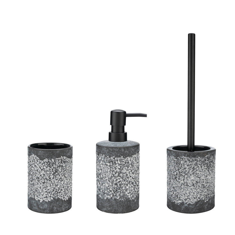 ANFO Badzubehör-Set in Steinoptik, 3-teilig