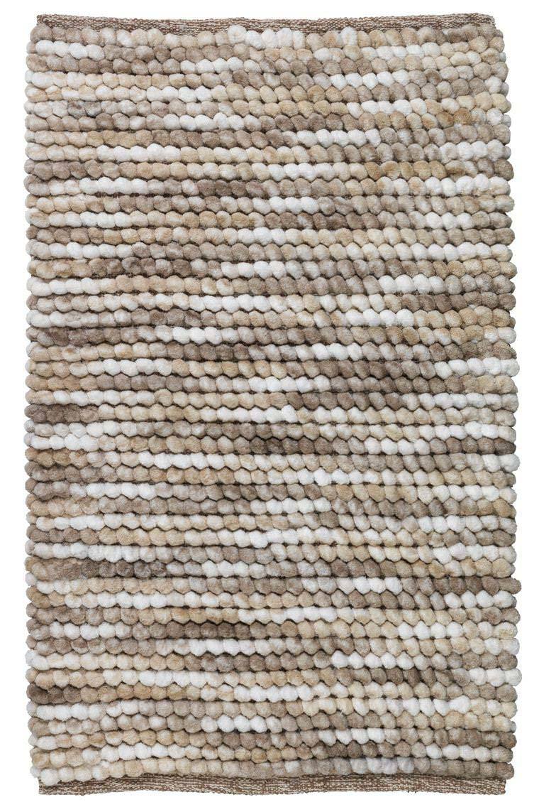 URDU Taupe Badteppich, 60x90 cm, fusselfrei