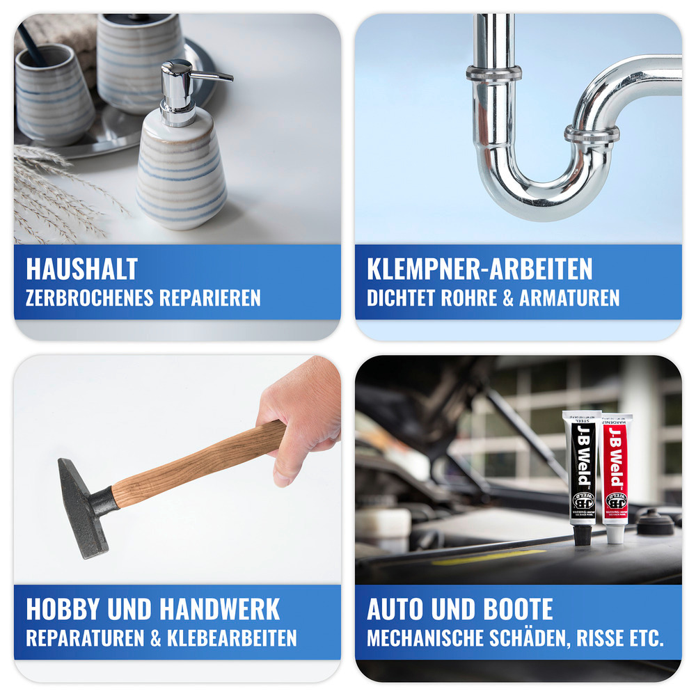 INDUSTRO ClearWeld 2-Komponenten-Kleber, 2 XXL-Tuben