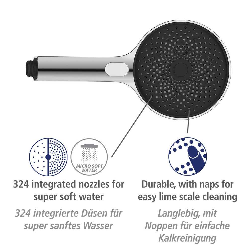 SOFTWATER chrom Brauseset mit 2 Duschköpfen