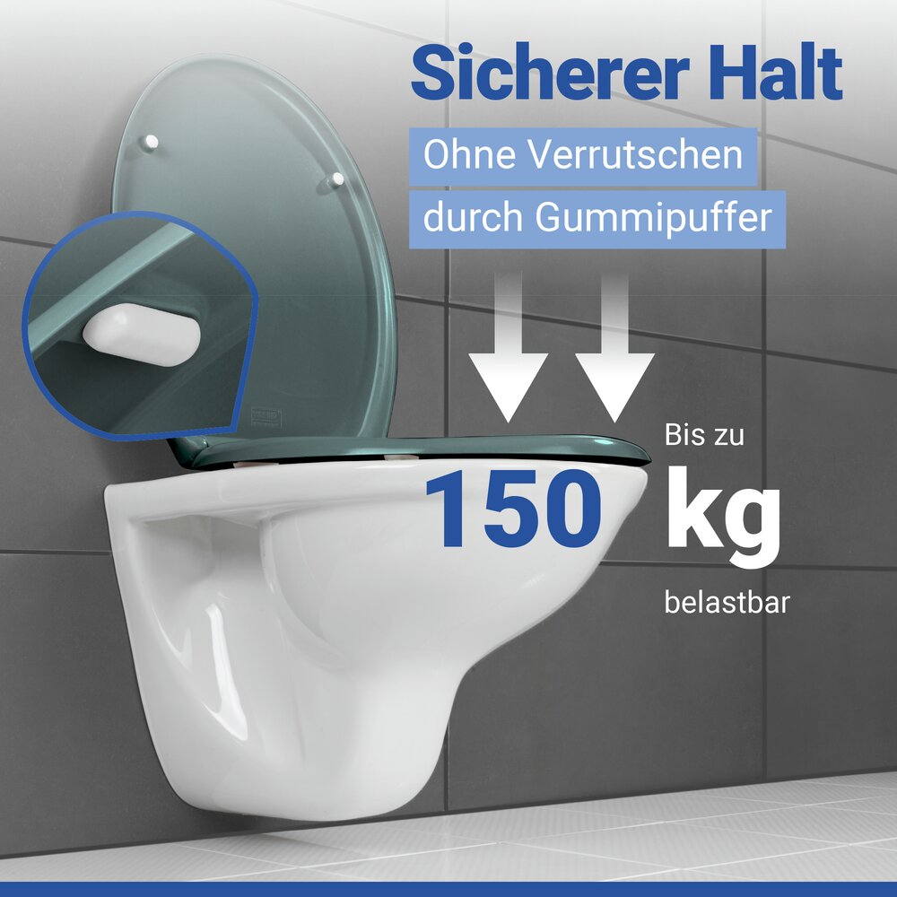 OTTANA dunkelgrau WC-Sitz antibakteriell beschichtet