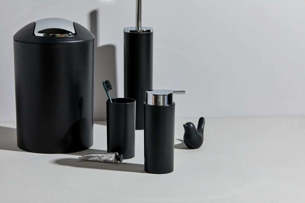 CALVO schwarz matt Badzubehör-Set, 4-teilig
