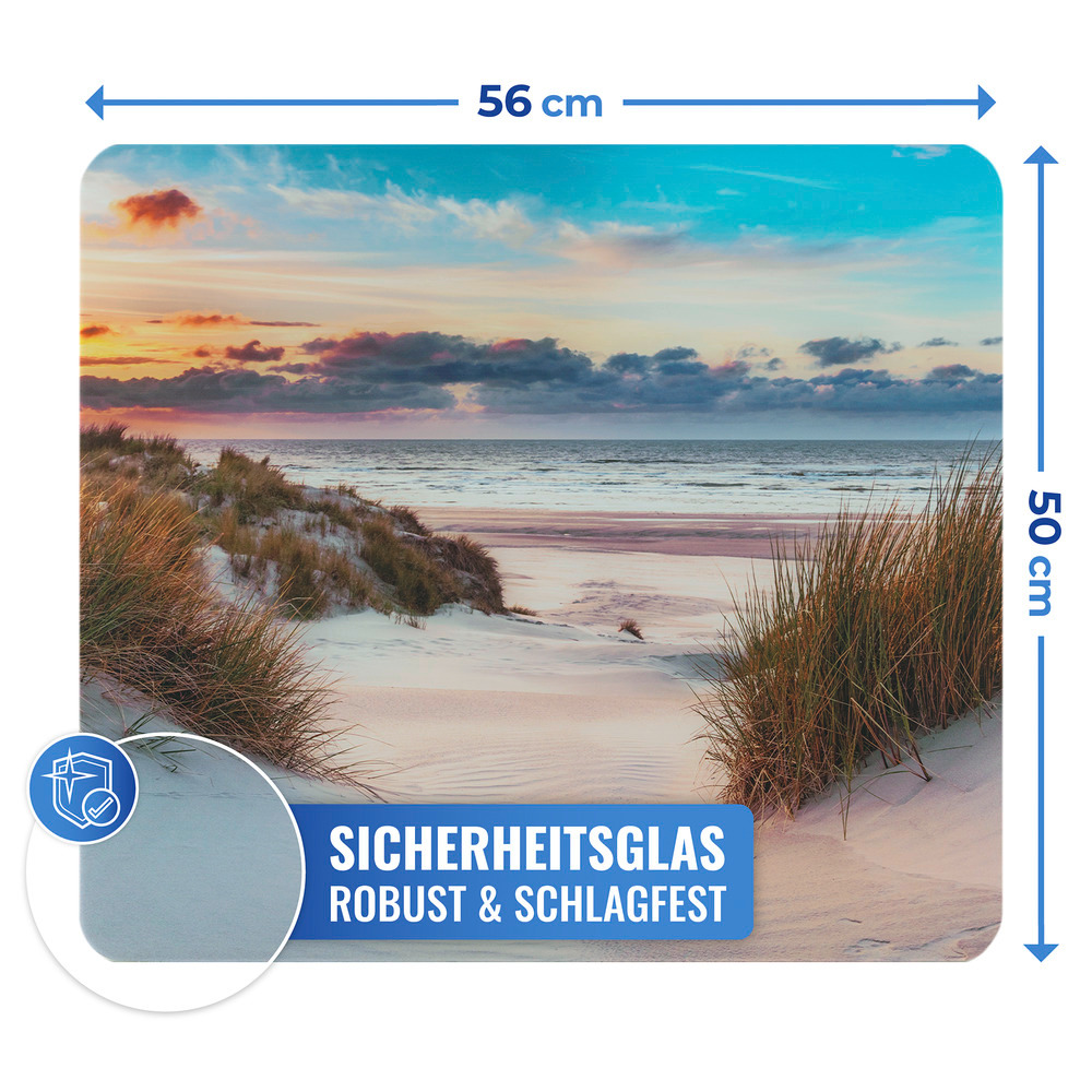 DÜNE Multiplatte 56x50 cm aus Glas