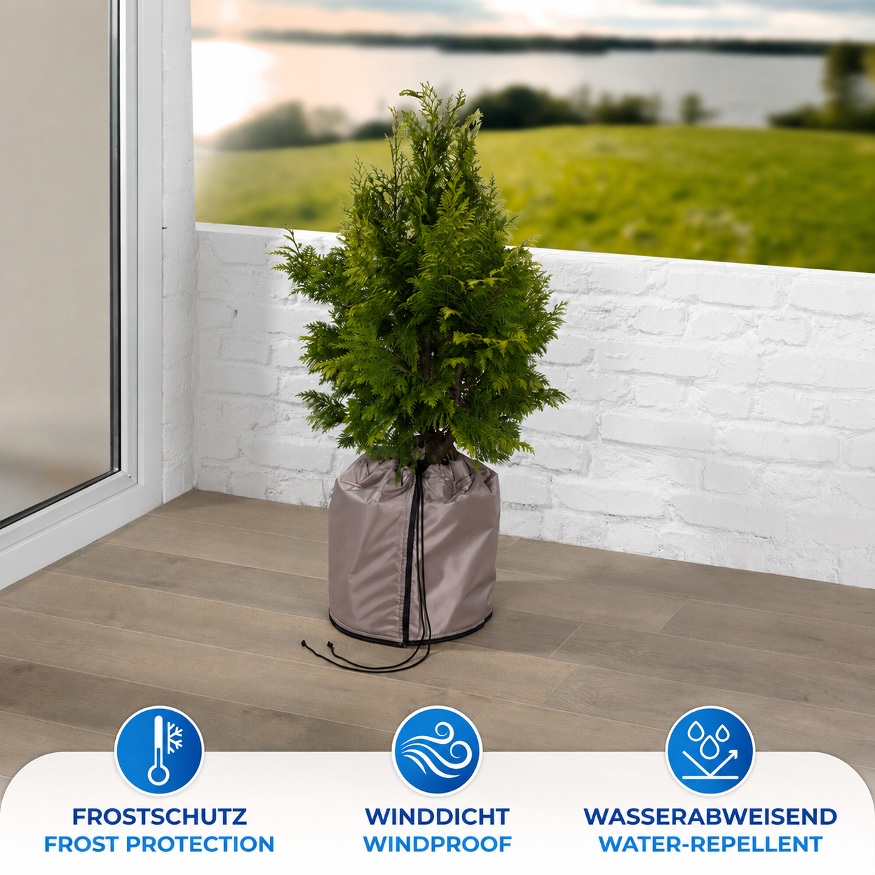 Thermo Pflanztopf-Sack, Ø30x40 cm, 2er-Set