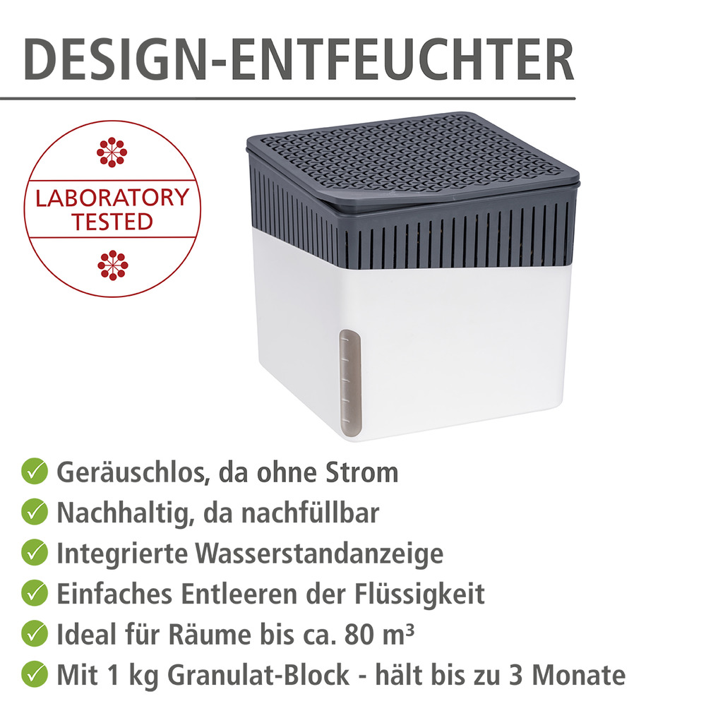 CUBE weiss Entfeuchter 1000g, 2er-Set