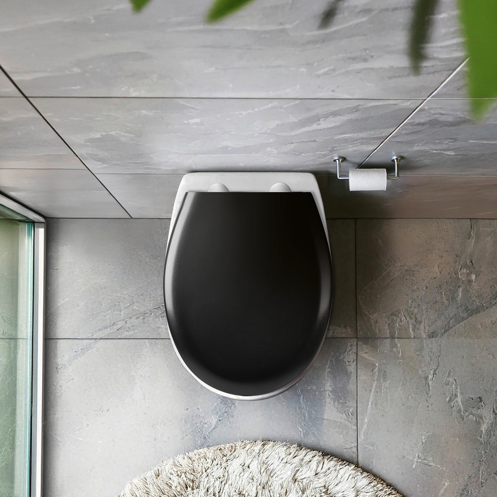 RIETI schwarz WC-Sitz belastbar bis 350 kg