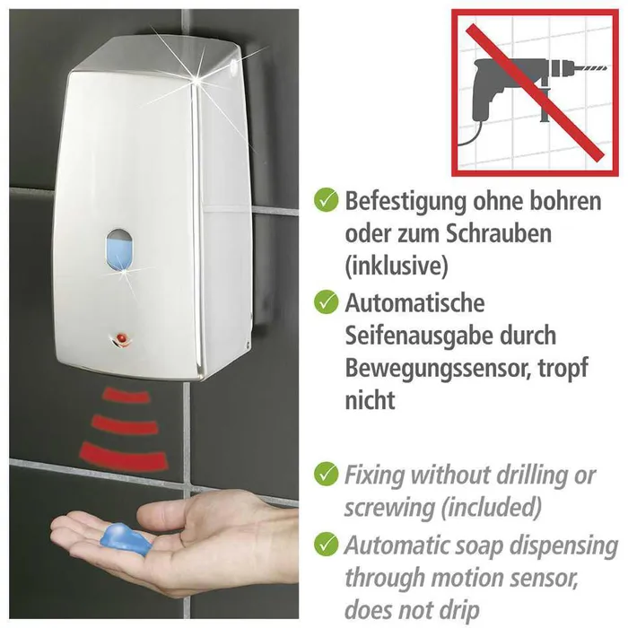 TREVISO chrom 650 ml Seifenspender mit Sensor